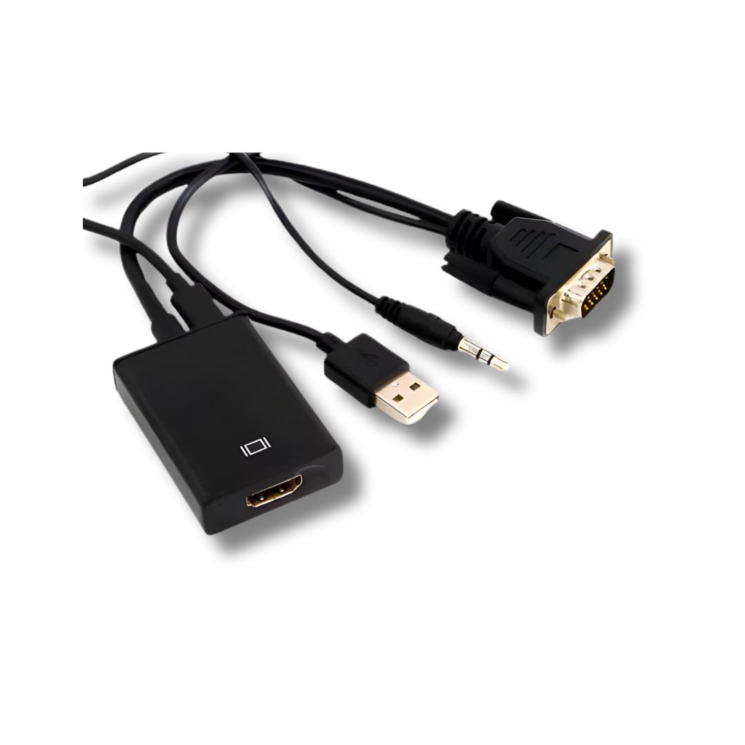 KONVERTER VGA TO HDMI AUDIO + POWER